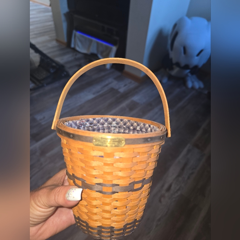 Longaberger Orange and Brown Woven Basket